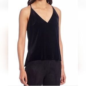 GIANNI BINI Kyla Black Velvet Lined Top NWOT Sz Medium